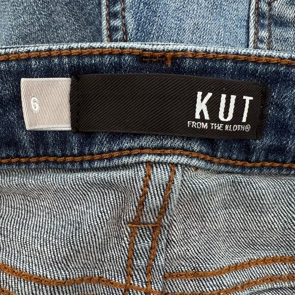 KUT FROM THE KLOTH CHLOE BOYFRIEND ROLLUP DENIM SHORTS SIZE S WOMENS - Picture 7 of 11
